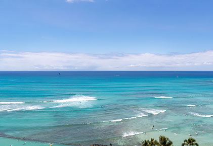 View of the Pacific Ocean.