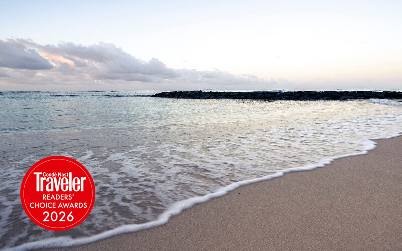 shoreline in Honolulu with Conde Nast Traveler Reader's Choice Awards 2026 recognition